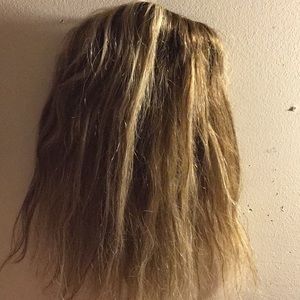 12 inch human hair 7wide blonde clip on